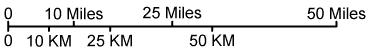 Wisconsin map scale of miles