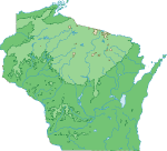 Wisconsin topographical map